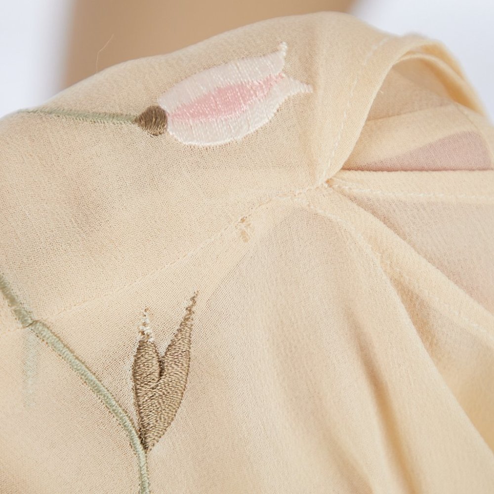 Vintage Deadstock Cullinane 100% Silk Embroidered Blouse Size 6 NOS - Picture 11 of 12